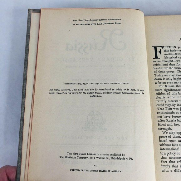 A History of Russia George Vernadsky Hardcover Book 1944 Yale University Press - Picture 6 of 7